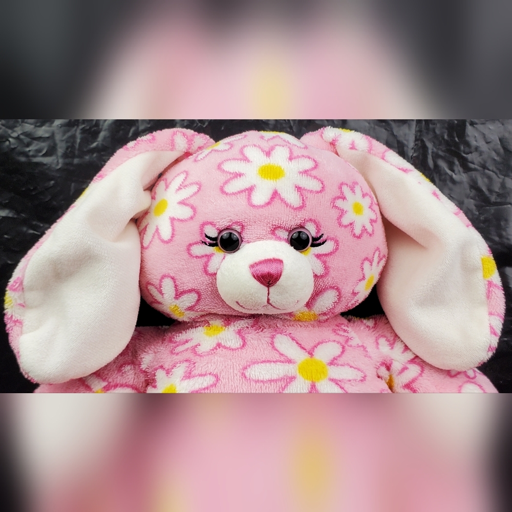 Build-A-Bear BAB 2011 Daisy Bunny Terrycloth Colorful Stuffed Animal Plush - GUC